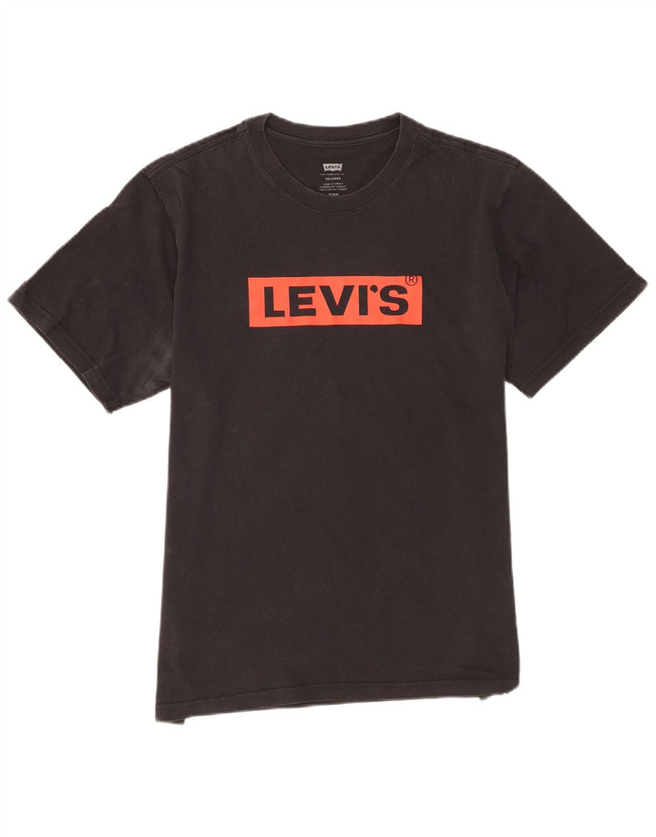 Ανδρικό γραφικό μπλουζάκι Levi's Relaxed Fit Top Μεσαίο μαύρο βαμβακερό