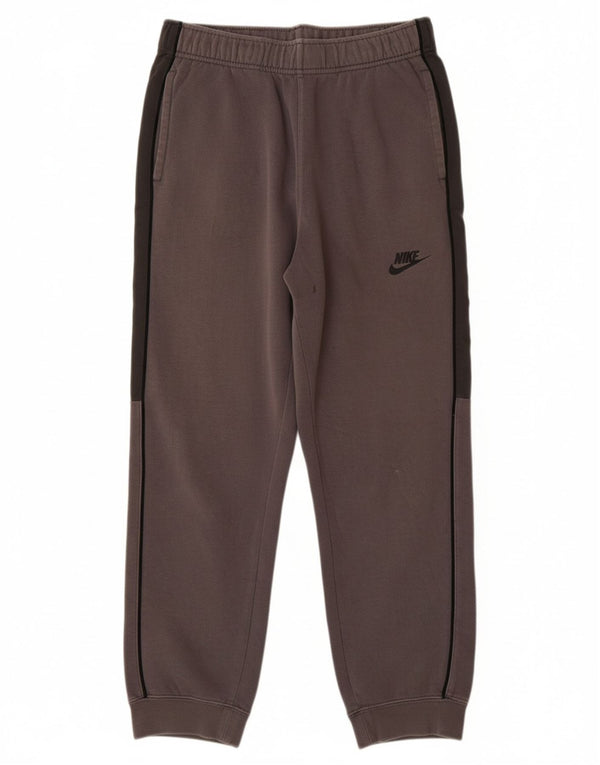 NIKE Boys Tracksuit Trousers Joggers 13-14 Years XL Grey Colourblock