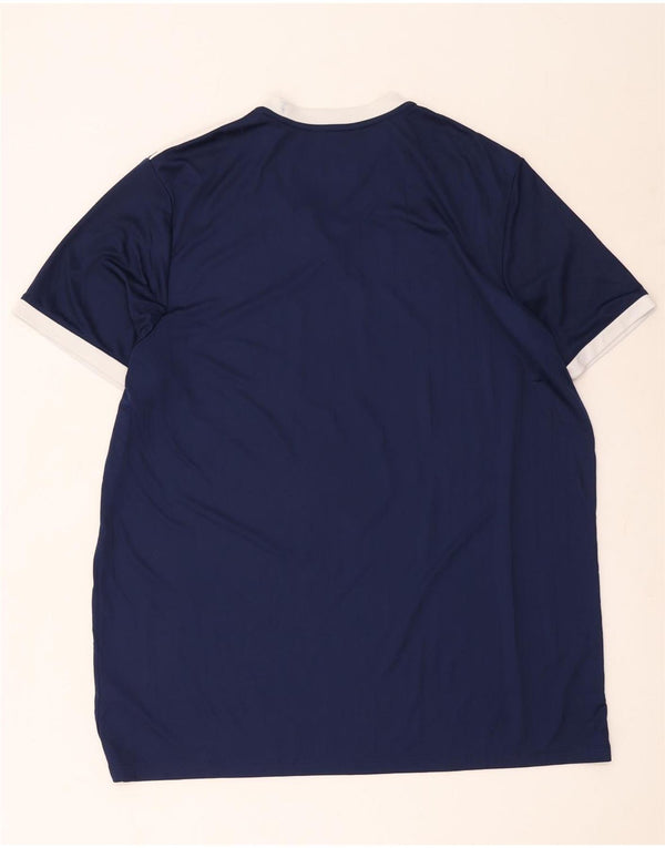 Adidas Ανδρικό T-Shirt Climalite Top 2XL Navy Blue Colorblock Πολυεστέρας