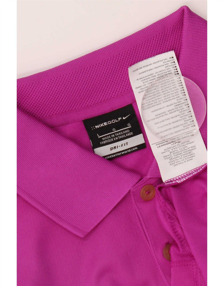Ανδρικό πουκάμισο Nike Dri Fit Polo με μεγάλο ροζ πολυεστέρα
