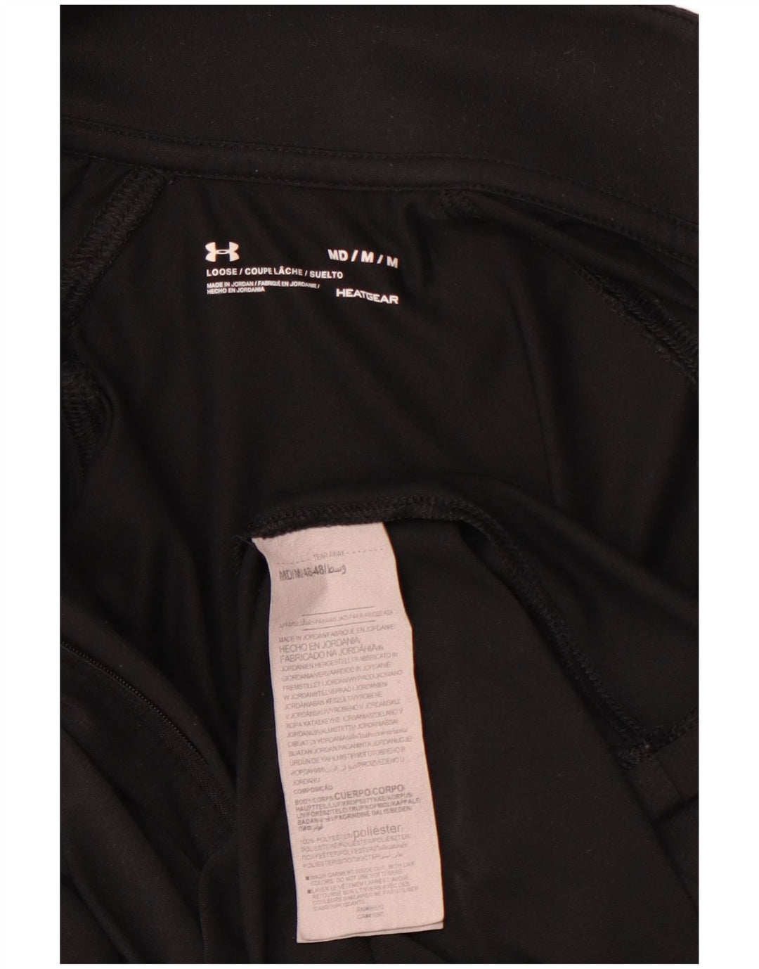 UNDER ARMOR Γυναικείο τοπ με φερμουάρ μακρυμάνικο UK 14 μεσαίο μαύρο