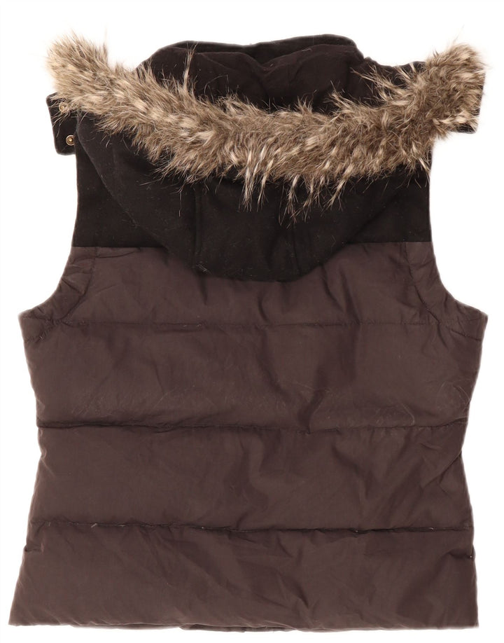 JACK WILLS Γυναικεία κουκούλα με επένδυση Gilet UK 12 Medium Black Colourblock