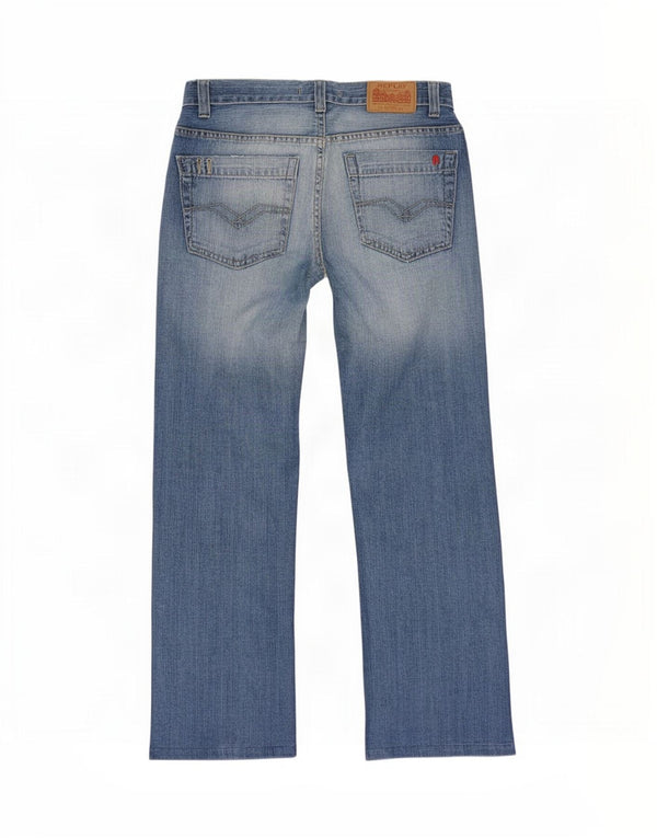 Replay Mens Straight Jeans W30 L27 Blue Cotton