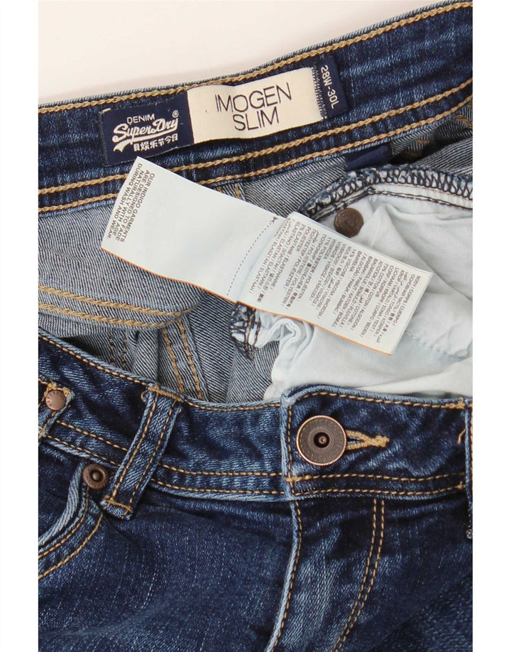 Superdry Γυναικείο Imogen Slim Jeans W28 L30 Μπλε βαμβακερό