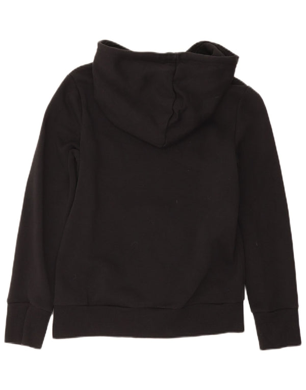 Adidas Γυναικείο Γραφικό Hoodie Jumper UK 8/10 Μικρό μαύρο βαμβακερό