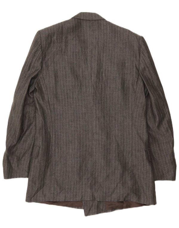 Vintage Ανδρικό Διπλό Μπουφάν Blazer IT 50 Large Grey Pinstripe