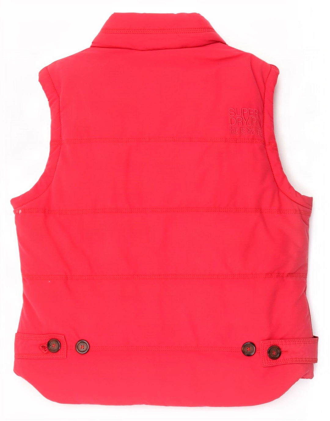 Superdry Γυναικεία Επένδυση Gilet UK 14 Μεσαίο κόκκινο βαμβακερό