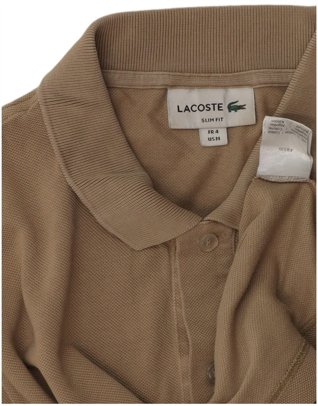 Lacoste Ανδρικό μπλουζάκι Polo Slim Fit Μέγεθος 4 Μεσαίο καφέ βαμβακερό