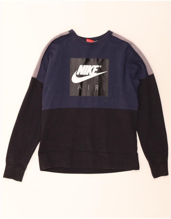 Ανδρικό φούτερ Nike Air Graphic Jumper Small Navy Blue Colourblock Βαμβακερό