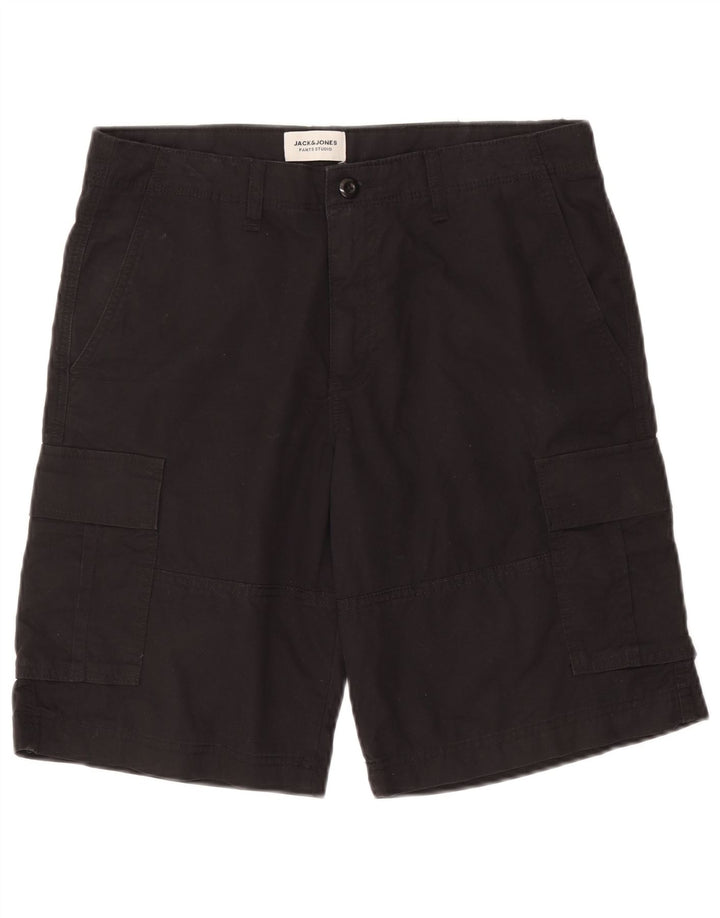 Jack & Jones Ανδρικό σορτς Cargo Medium W32 μαύρο βαμβακερό
