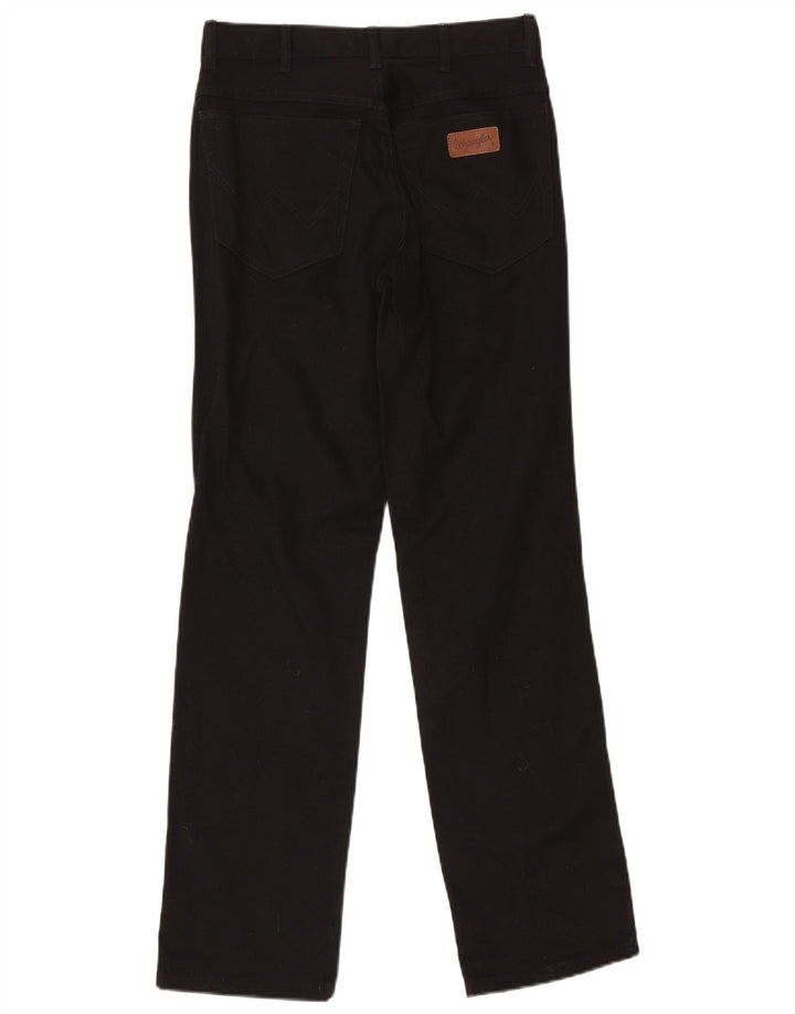 Ανδρικό τζιν Wrangler ίσιο W30 L31 μαύρο βαμβακερό