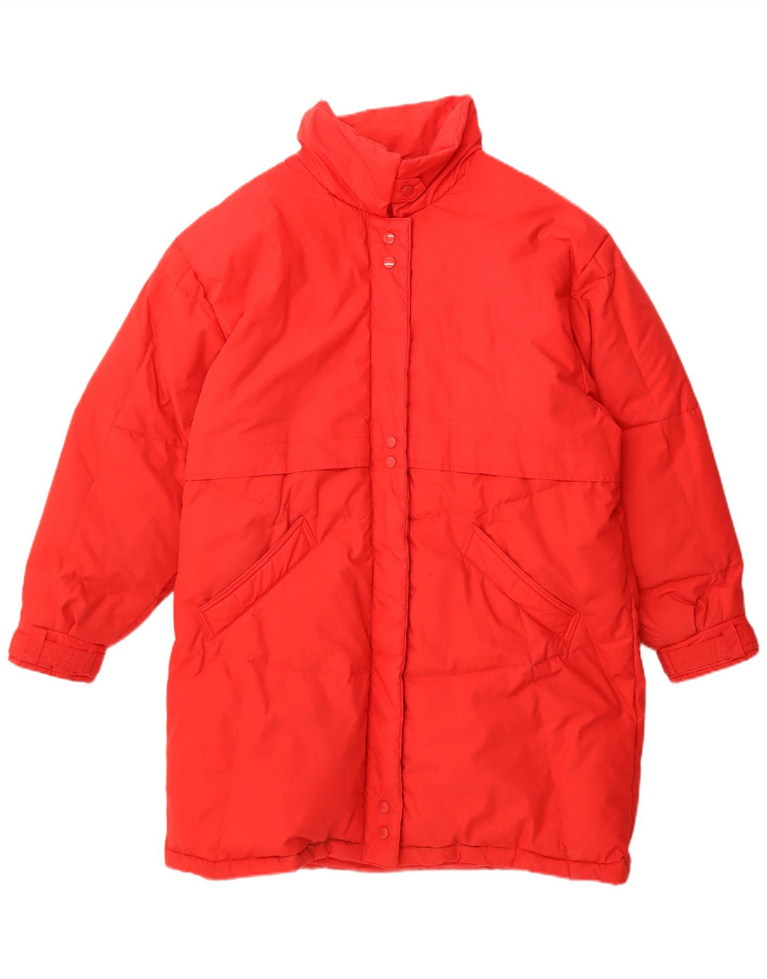 Vintage γυναικείο υπερμεγέθη παλτό με επένδυση EU 36/38 Μικρός κόκκινος πολυεστέρας