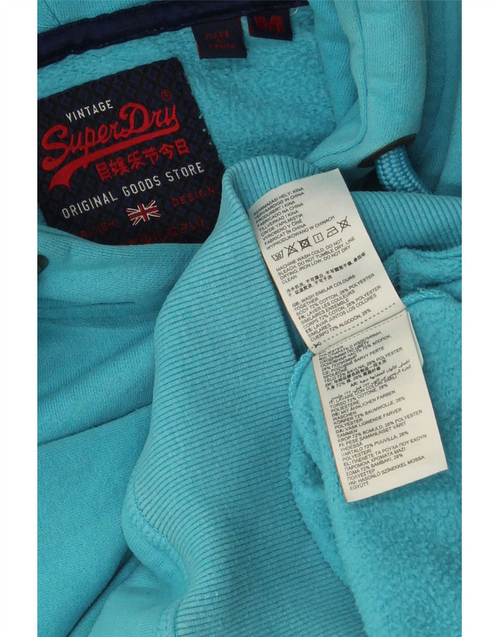 Ανδρικό γραφικό κουκούλα Superdry, μεσαίο μπλε βαμβακερό