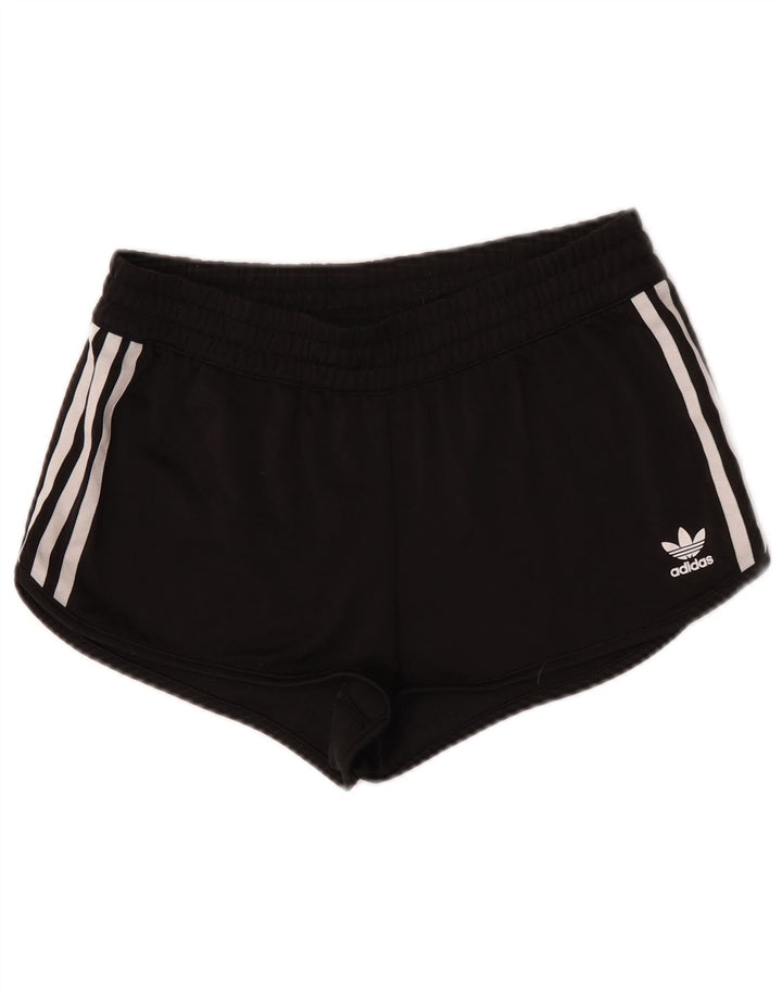 Γυναικείο αθλητικό σορτς Adidas UK 12 μεσαίου μαύρου χρώματος πολυεστέρας