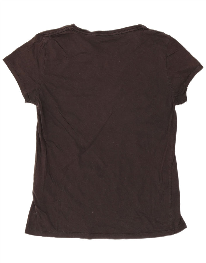 Γυναικείο γραφικό T-Shirt Levi's Top UK 14 Large Black
