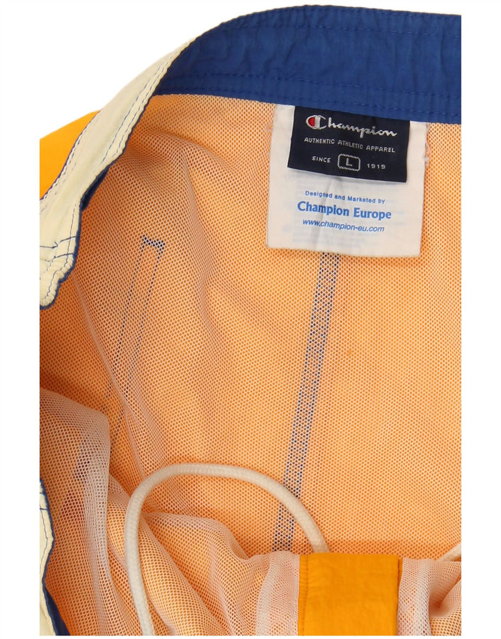 Champion Ανδρικό γραφικό σορτς κολύμβησης μεγάλο κίτρινο χρώμα πολυαμίδιο