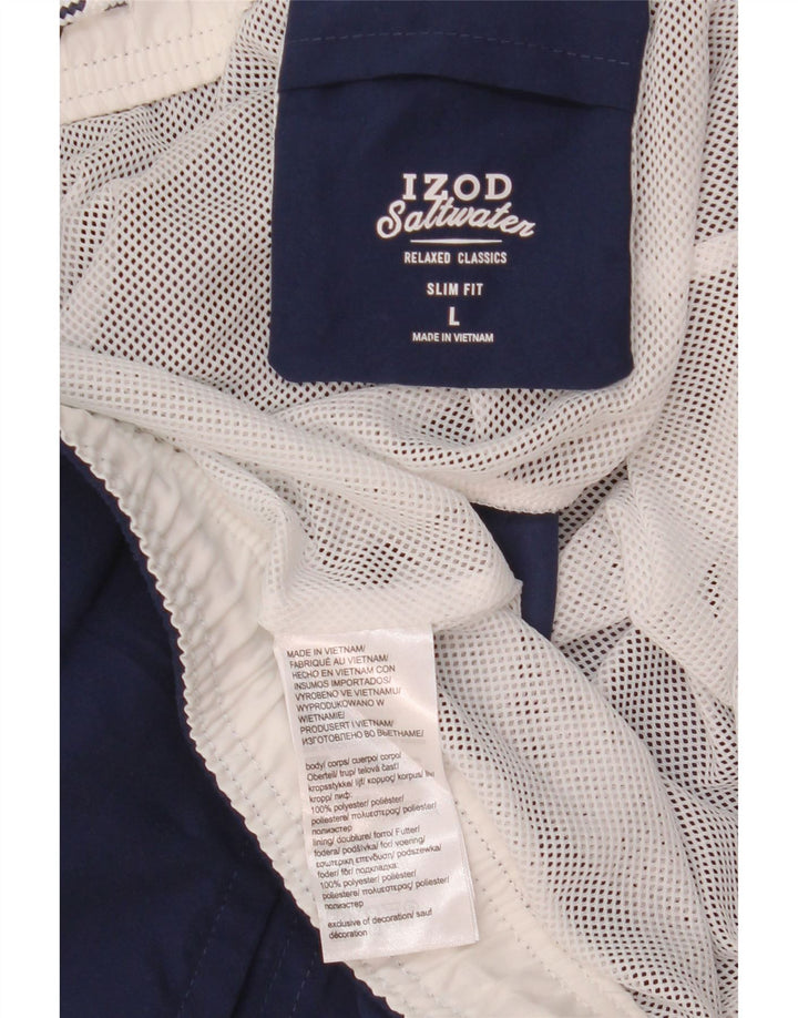 Ανδρικό σορτς κολύμβησης Izod Slim Fit μεγάλο μπλε ναυτικό πολυεστέρα