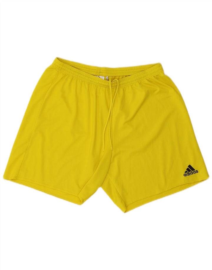 Ανδρικό αθλητικό σορτς Adidas Climalite XL κίτρινο πολυεστέρα