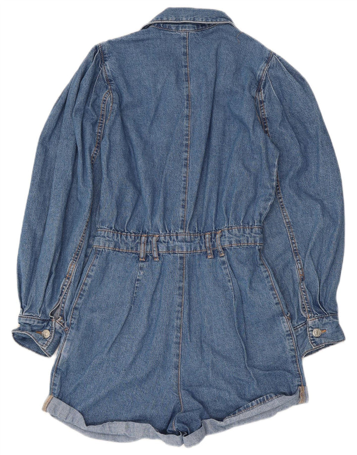 Zara Γυναικείο Τζιν Playsuit UK 4 XS Μπλε βαμβακερό