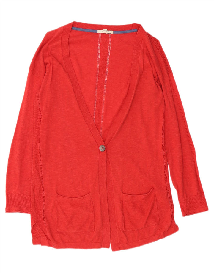 White Stuff Γυναικείο Longline Oversized Ζακέτα πουλόβερ UK 10 Small Red