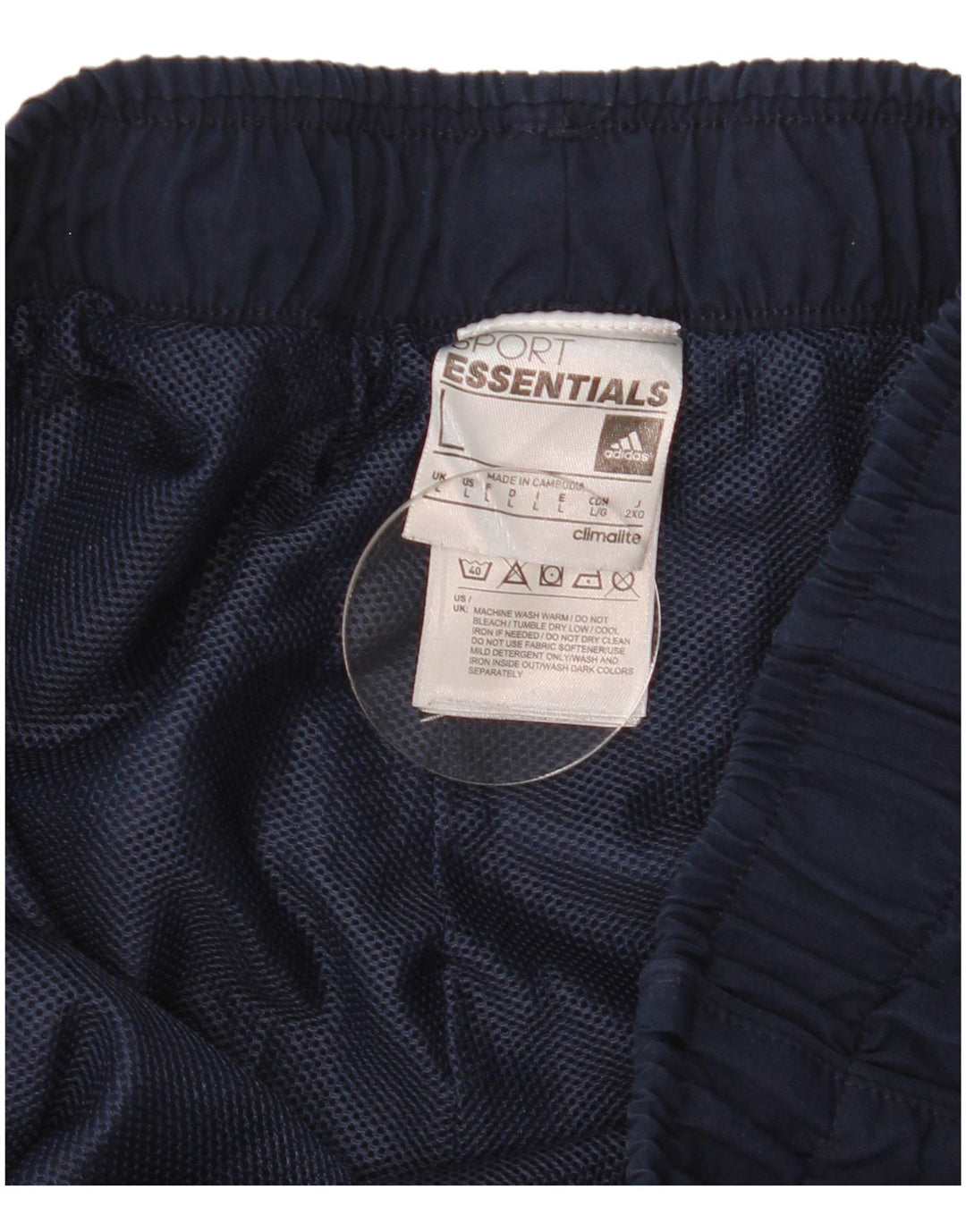 Ανδρικό αθλητικό σορτς Adidas Climalite μεγάλο μπλε ναυτικό πολυεστέρα