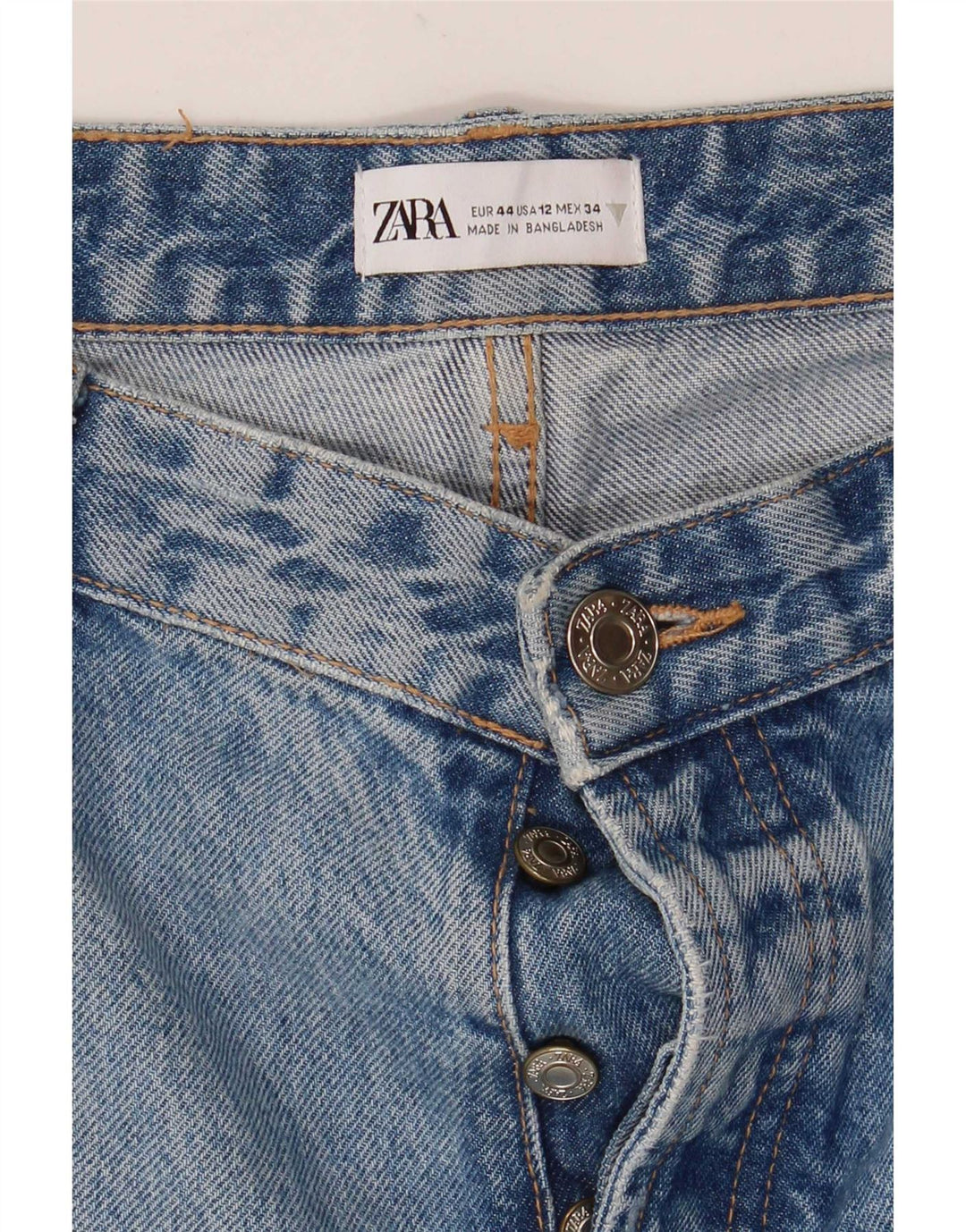 Zara Γυναικεία στραβά τζιν EU 44 Large W34 L32 Blue