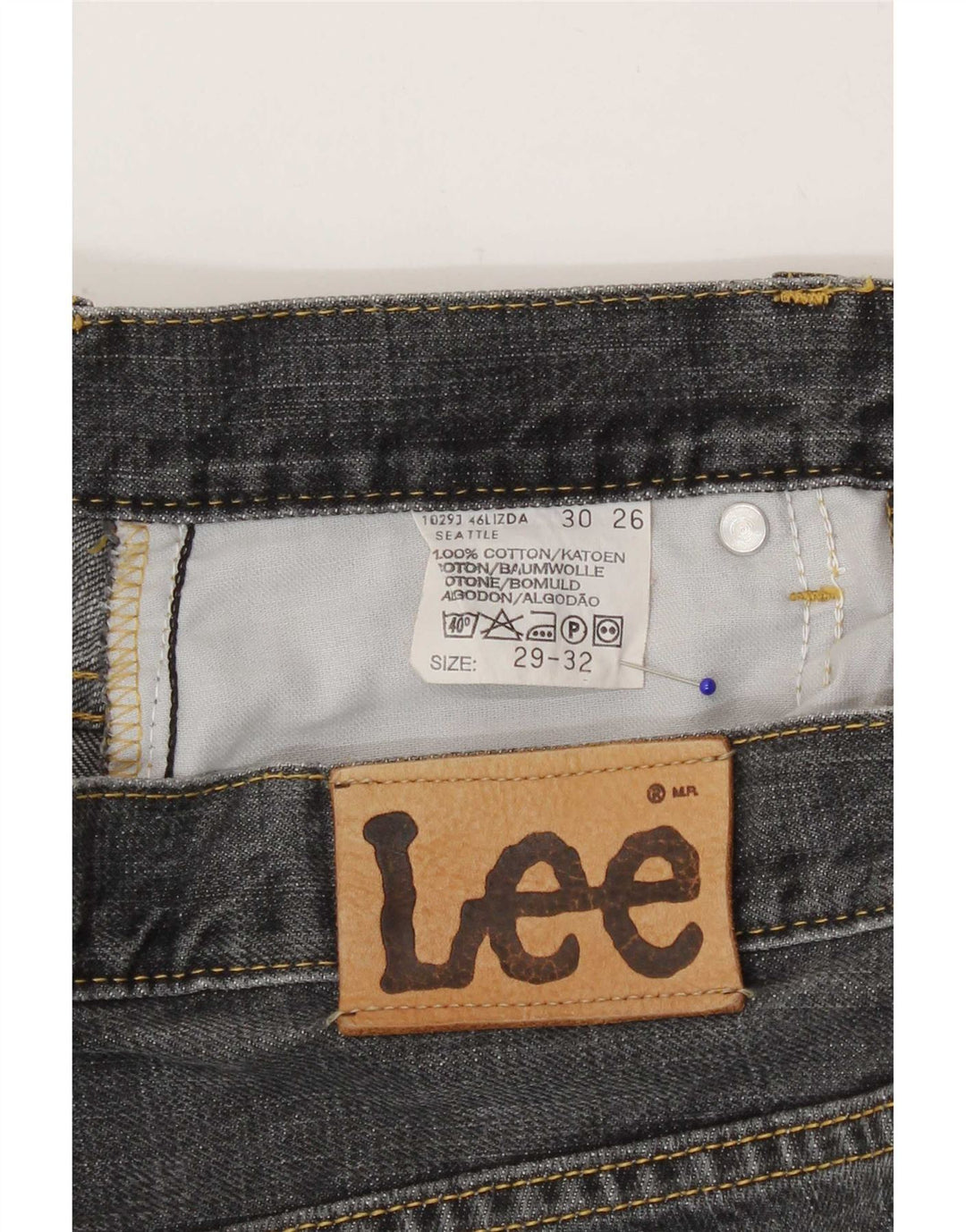 Lee Γυναικείο ίσιο τζιν W29 L32 Γκρι βαμβακερό