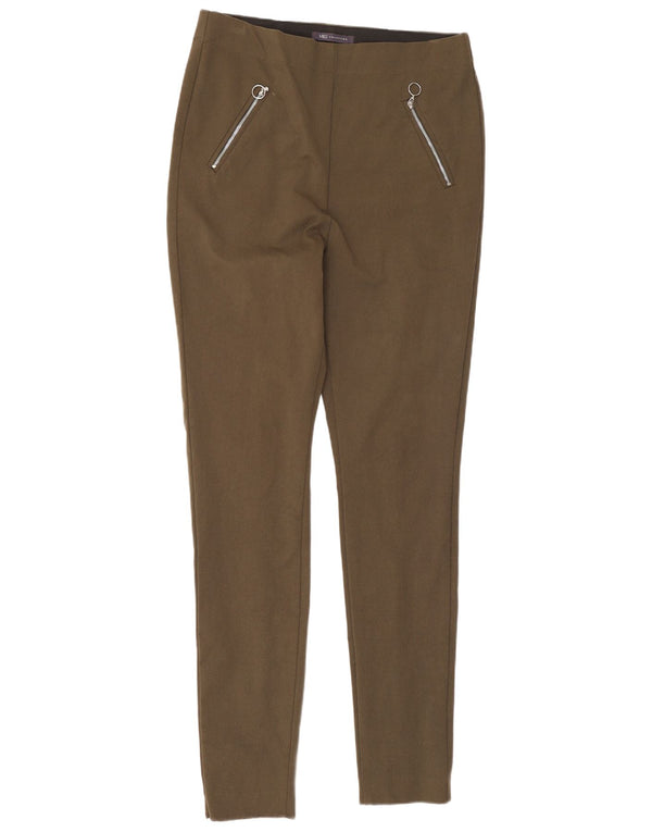 Marks & Spencer Γυναικεία Skinny Casual Παντελόνια UK 12 Medium W30 L29 Khaki