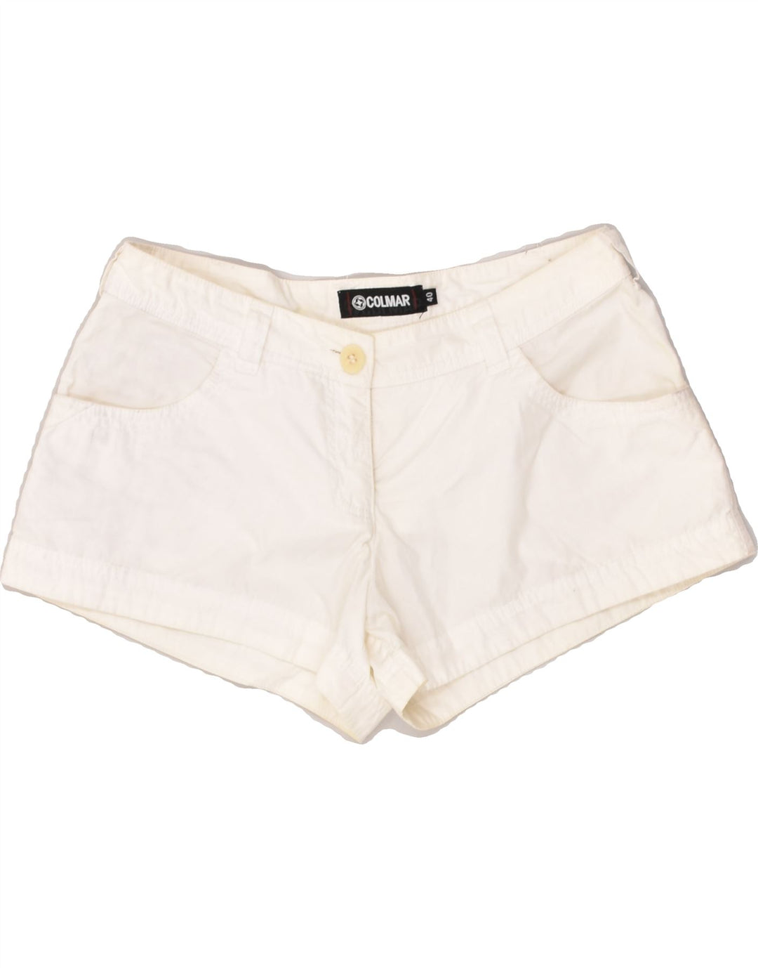 COLMAR Womens Casual Shorts EU 40 Medium W30 White Cotton | Vintage Colmar | Thrift | Second-Hand Colmar | Used Clothing | Messina Hembry 