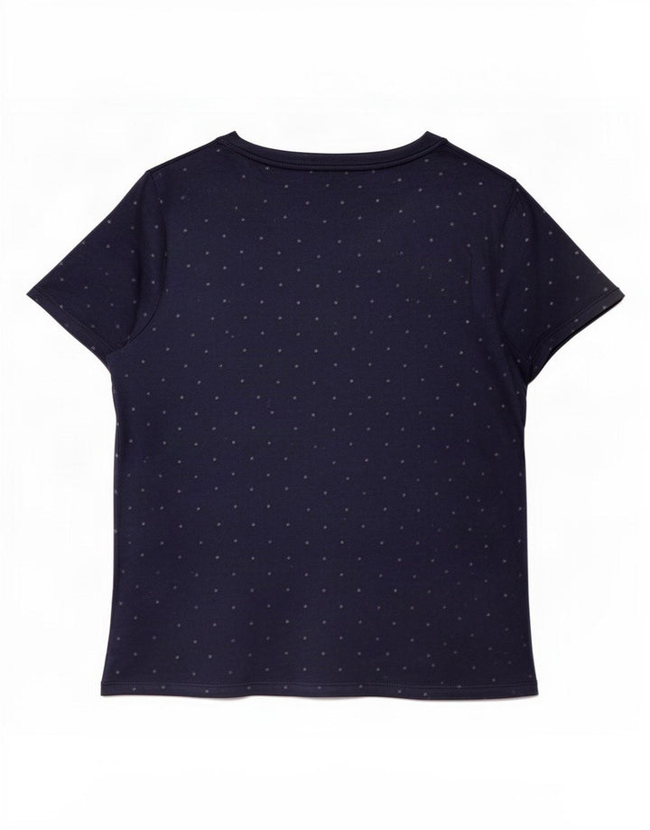 Γυναικείο T-Shirt Levi's Top UK 14 Medium Navy Blue Spotted