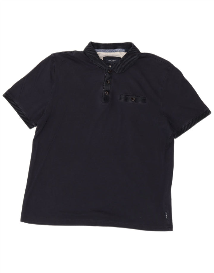 Ted Baker Ανδρικό πουκάμισο Polo Νούμερο 4 Μεγάλο Βαμβακερό Navy Blue