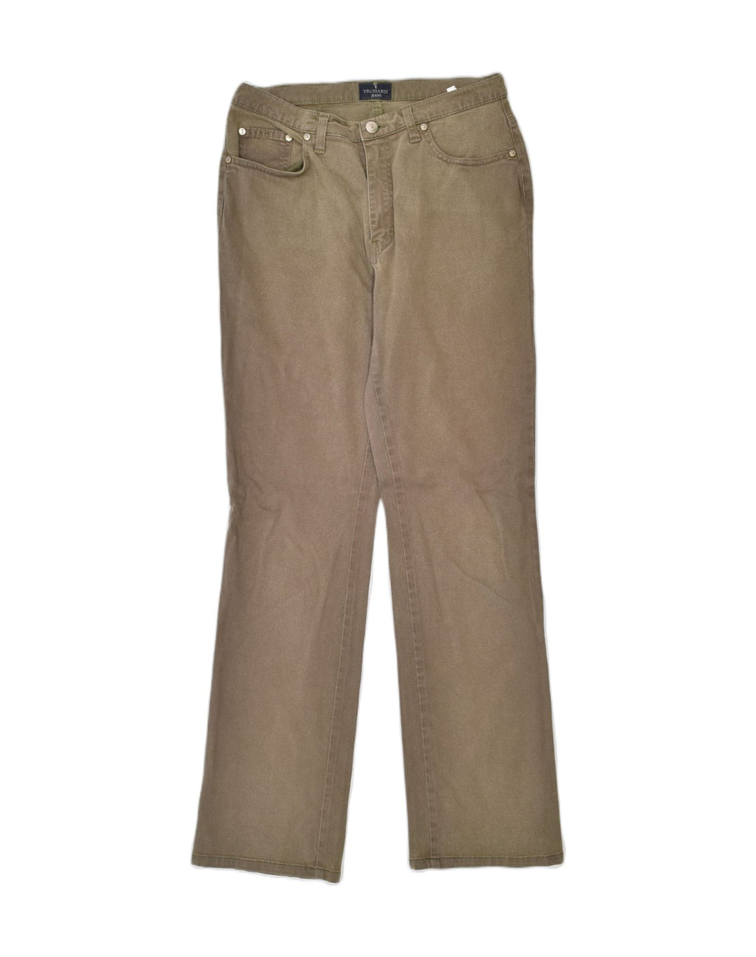 TRUSSARDI JEANS Womens Straight Casual Trousers W28 L30  Brown Cotton | Vintage | Thrift | Second-Hand | Used Clothing | Messina Hembry 