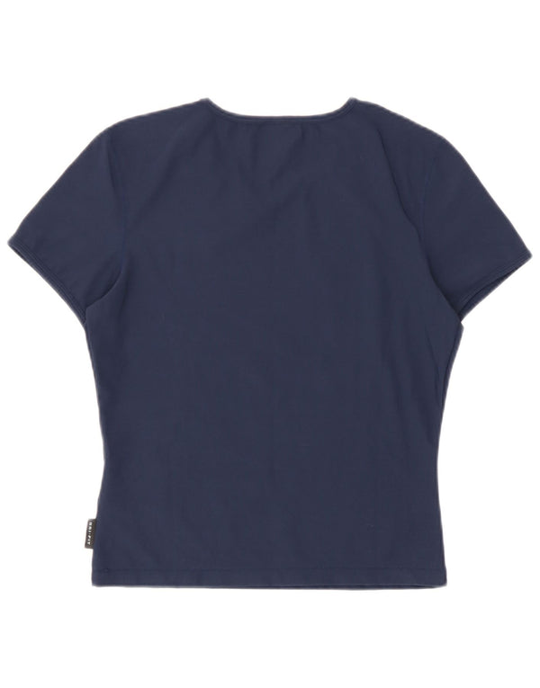 Γυναικείο T-shirt Nike Dri Fit Top UK 10/12 Medium Navy Blue Polyester