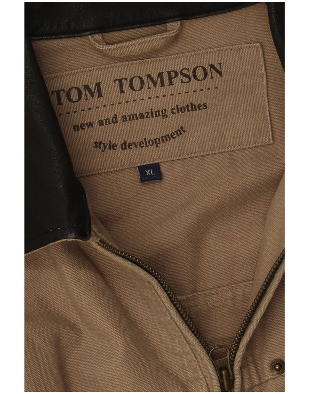 Tom Tompson Ανδρικό Bomber Jacket UK 42 XL Beige Cotton