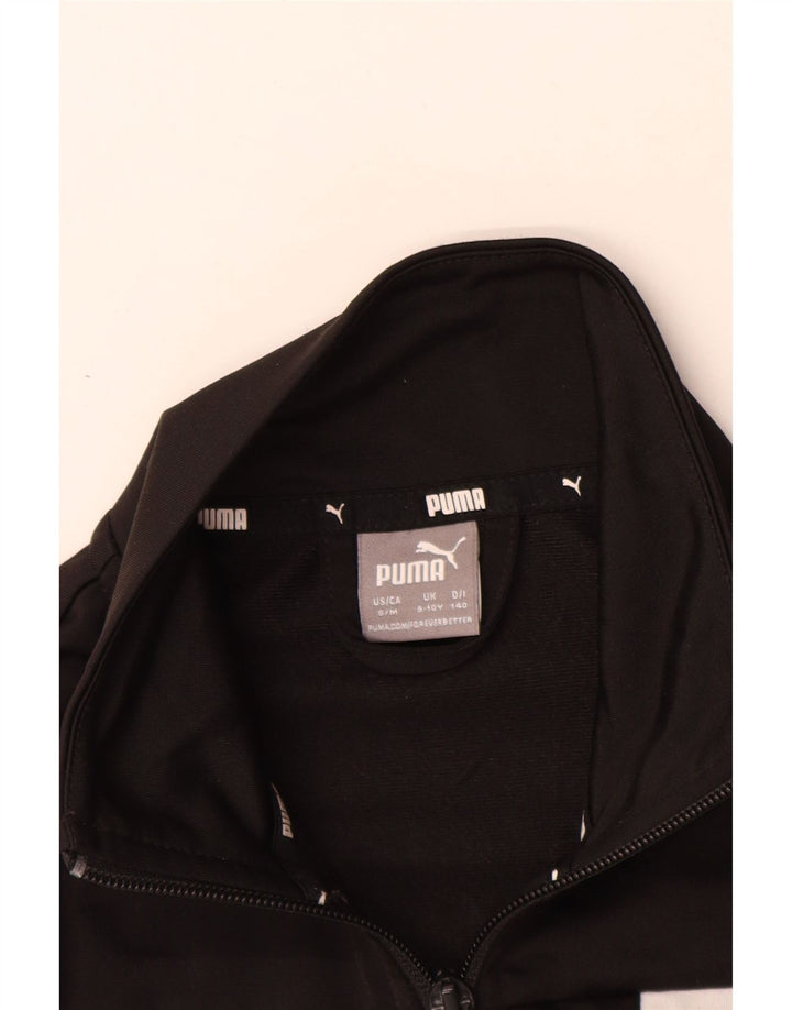Puma Boys αθλητική φόρμα Top Jacket 9-10 Years Black Colourblock Polyester