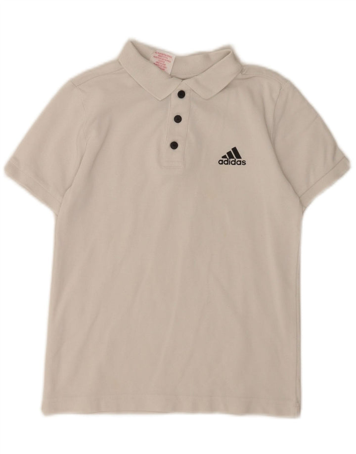Adidas Boys Polo Μπλουζάκι 9-10 ετών Λευκό