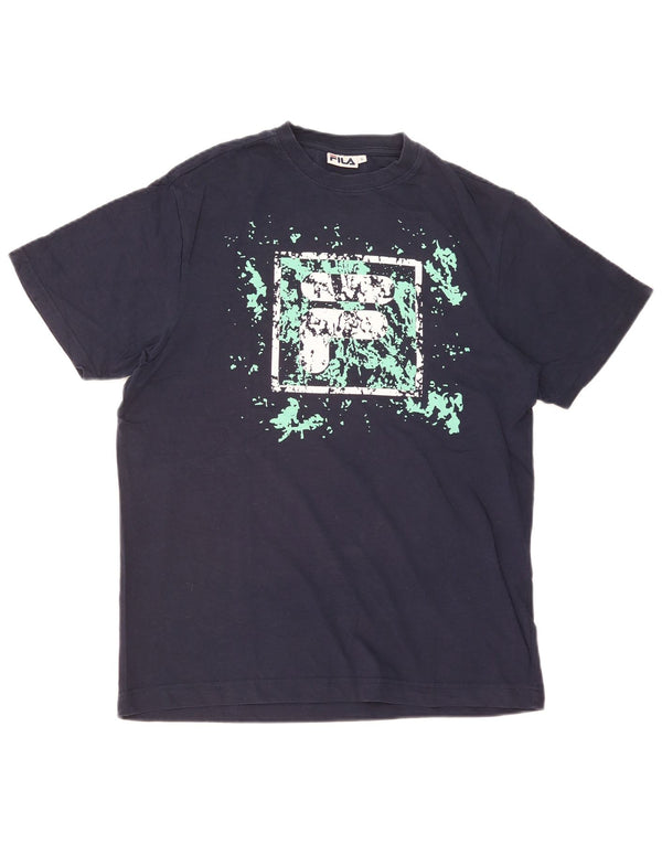 Ανδρικό γραφικό T-Shirt Fila Top Small Navy Blue