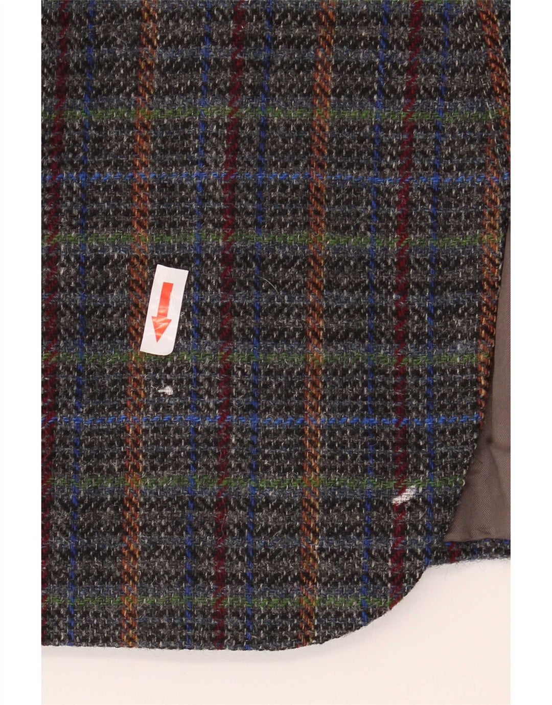 Vintage Ανδρικό σακάκι με 2 κουμπιά σακάκι UK 40 Large Grey Check Wool