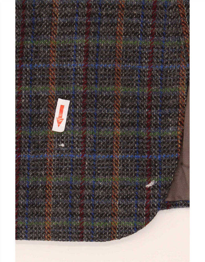 Vintage Ανδρικό σακάκι με 2 κουμπιά σακάκι UK 40 Large Grey Check Wool