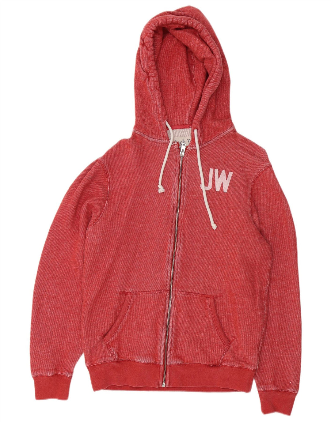 Ανδρικό πουλόβερ με κουκούλα με φερμουάρ JACK WILLS Μεσαίο κόκκινο βαμβακερό