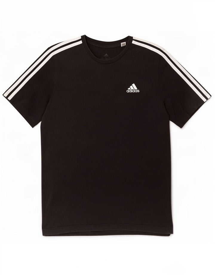 Ανδρικό T-Shirt Adidas Τοπ μεσαίο μαύρο βαμβακερό