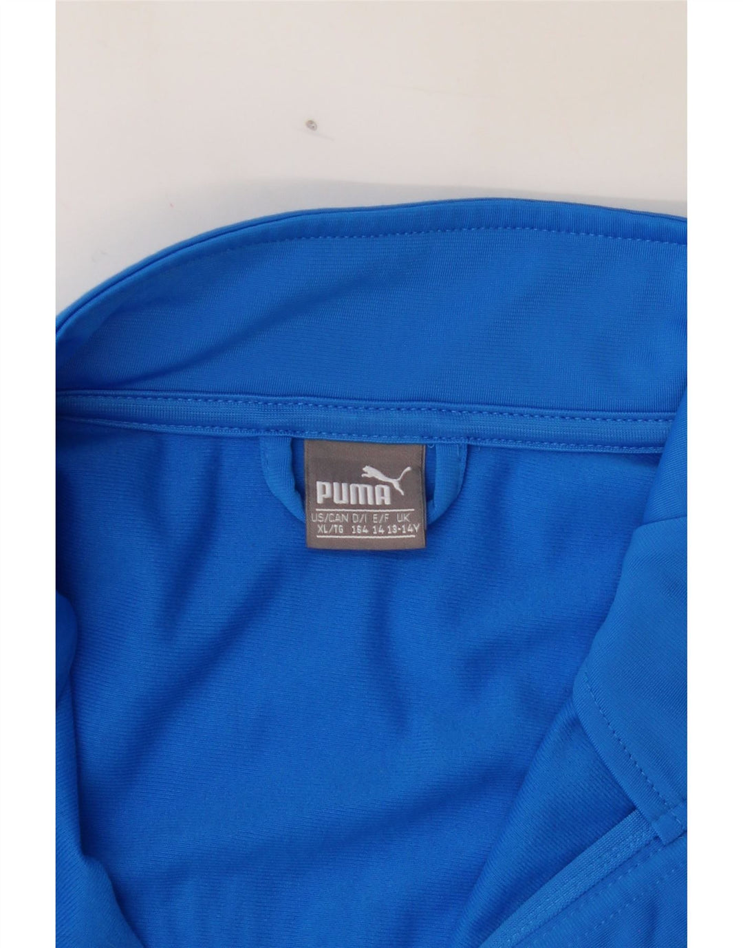 PUMA Boys Graphic Tracksuit Top Jacket 13-14 Years  Blue Polyester Vintage Puma and Second-Hand Puma from Messina Hembry 