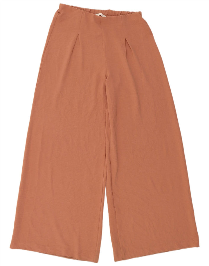 Zara Γυναικείο Φαρδύ Παντελόνι Casual Μεγάλο W32 L32 Καφέ Πολυεστέρας