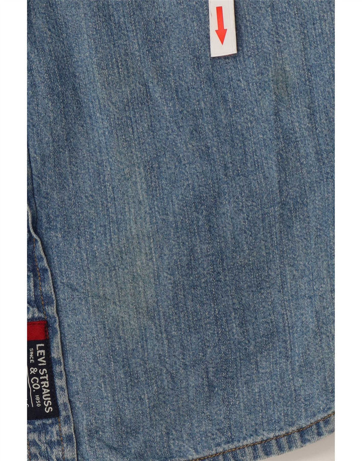Ανδρικό κοντομάνικο τζιν πουκάμισο Levi's μεσαίο μπλε βαμβακερό