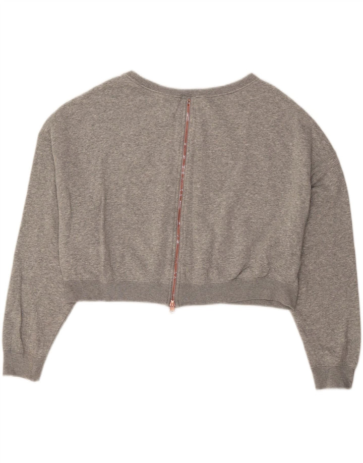 Γυναικεία μπλούζα μεγάλου μεγέθους Nike Crop Graphic Jumper UK 16 Large Grey
