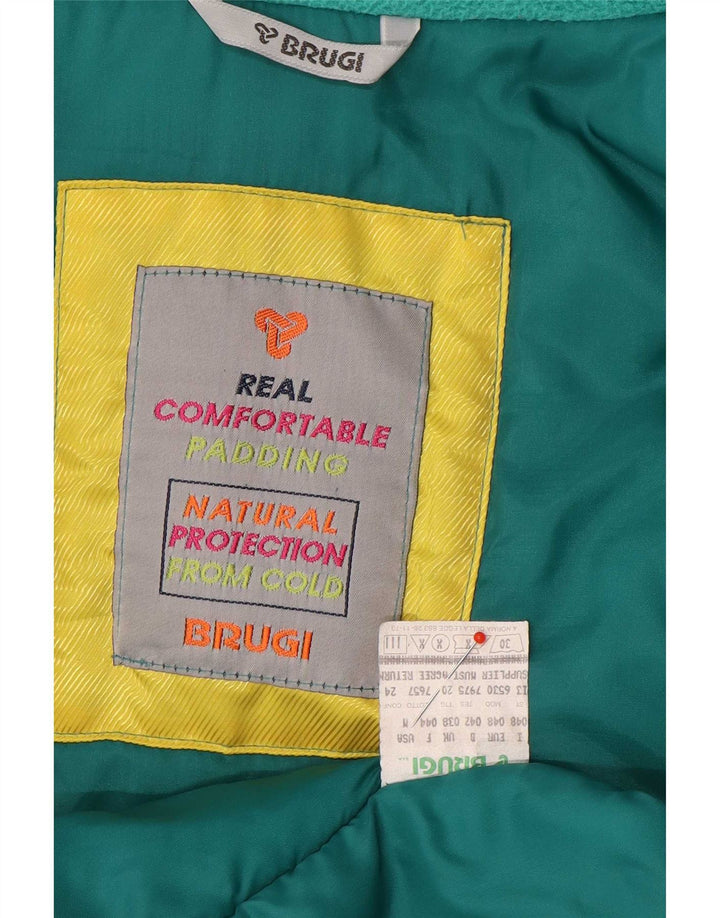 Brugi Γυναικείο Μπουφάν σκι Oversized UK 14 Medium Green Colourblock Polyester