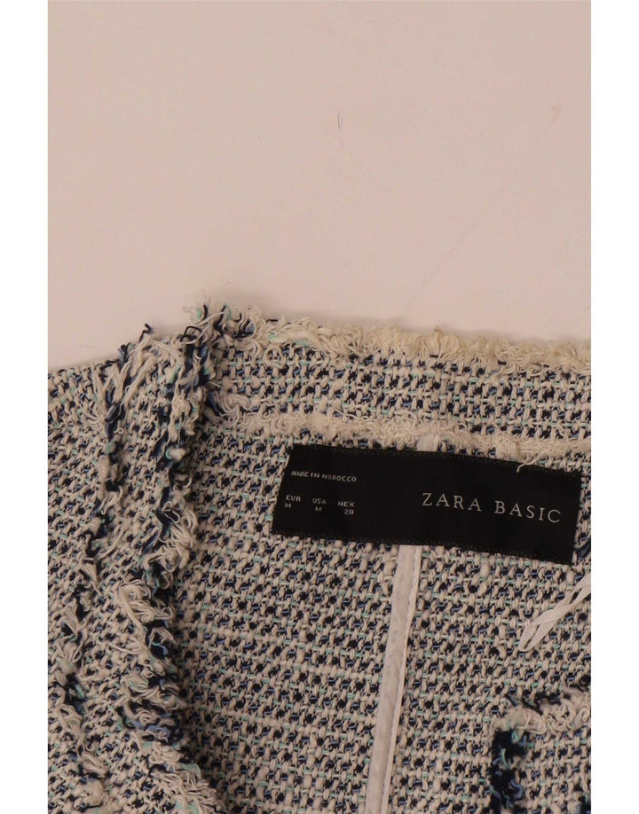 Zara Γυναικείο Σακάκι Μπλέιζερ UK 12 Βαμβακερό μεσαίο γκρι