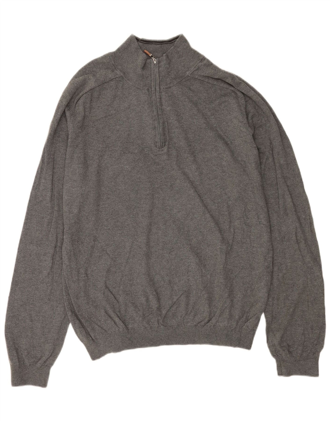 EDDIE BAUER Ανδρικό πουλόβερ με φερμουάρ μεγάλο γκρι βαμβακερό