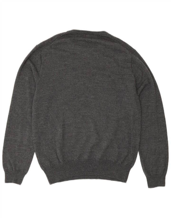 Πόλο Ralph Lauren Ανδρικό πουλόβερ με λαιμόκοψη μεσαίου γκρι μαλλί