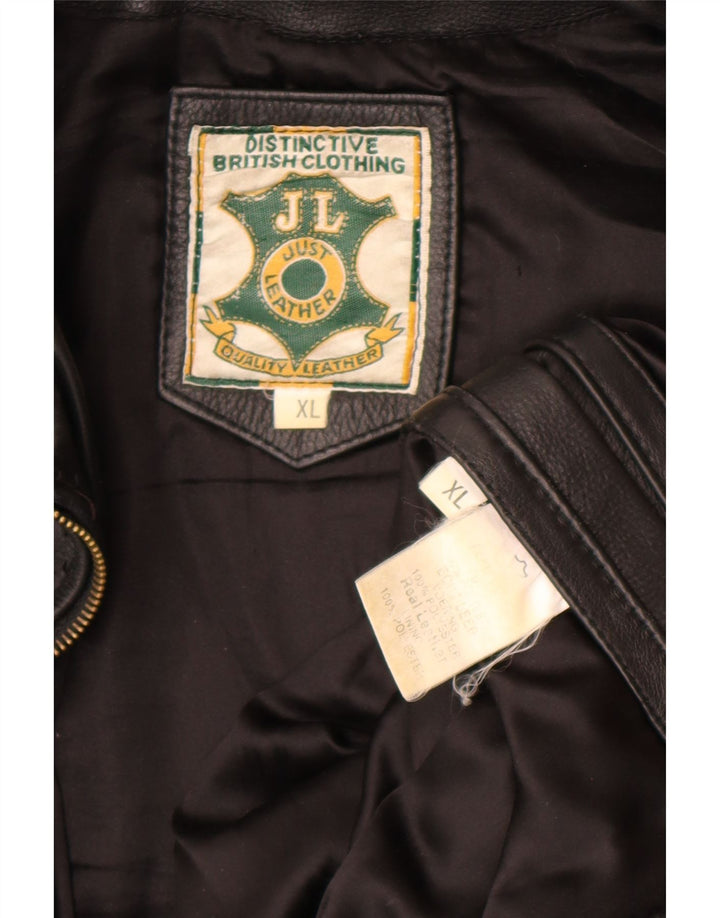 Vintage Ανδρικό Δερμάτινο Μπουφάν UK 42 XL Μαύρο Δερμάτινο